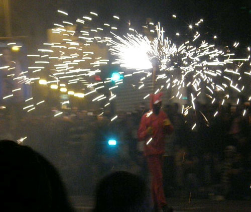 Fallas de Valence-Espagne  cabalgata del fuego